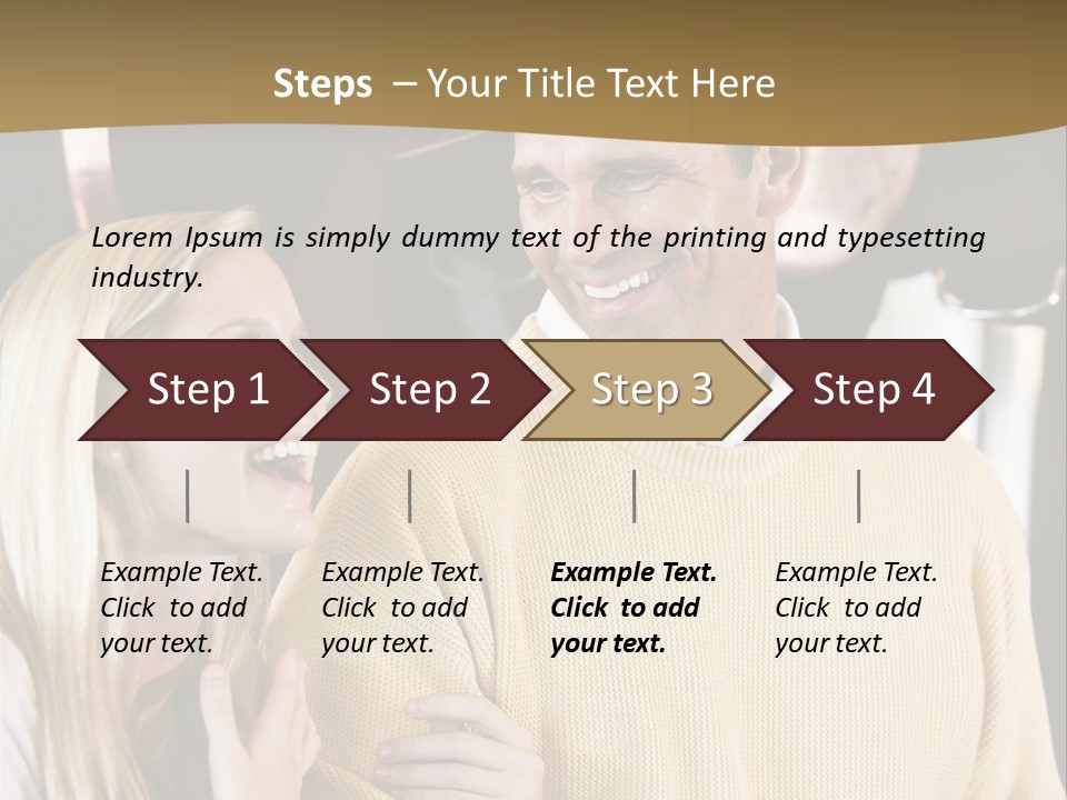 A Man And A Woman Talking In A Kitchen PowerPoint Template