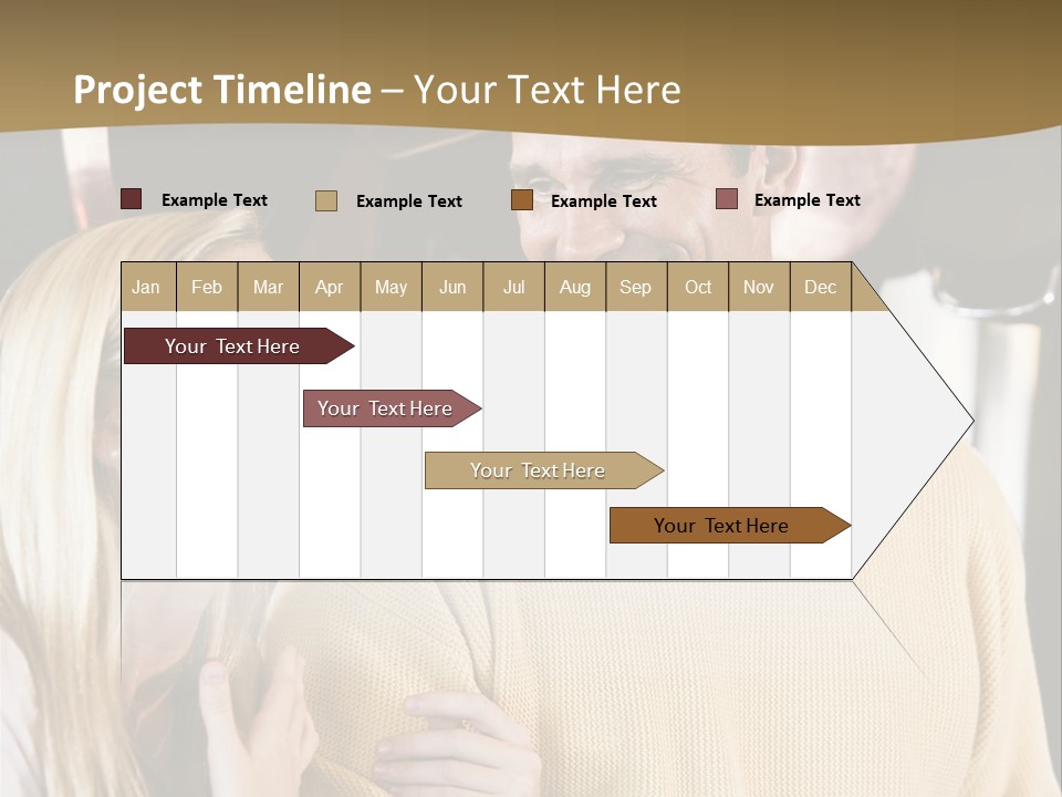 A Man And A Woman Talking In A Kitchen PowerPoint Template