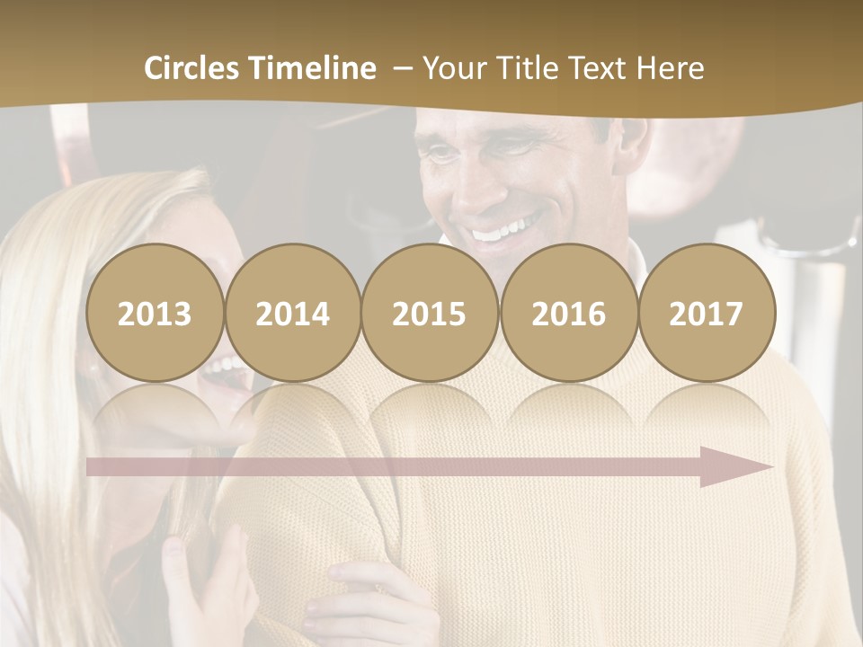 A Man And A Woman Talking In A Kitchen PowerPoint Template