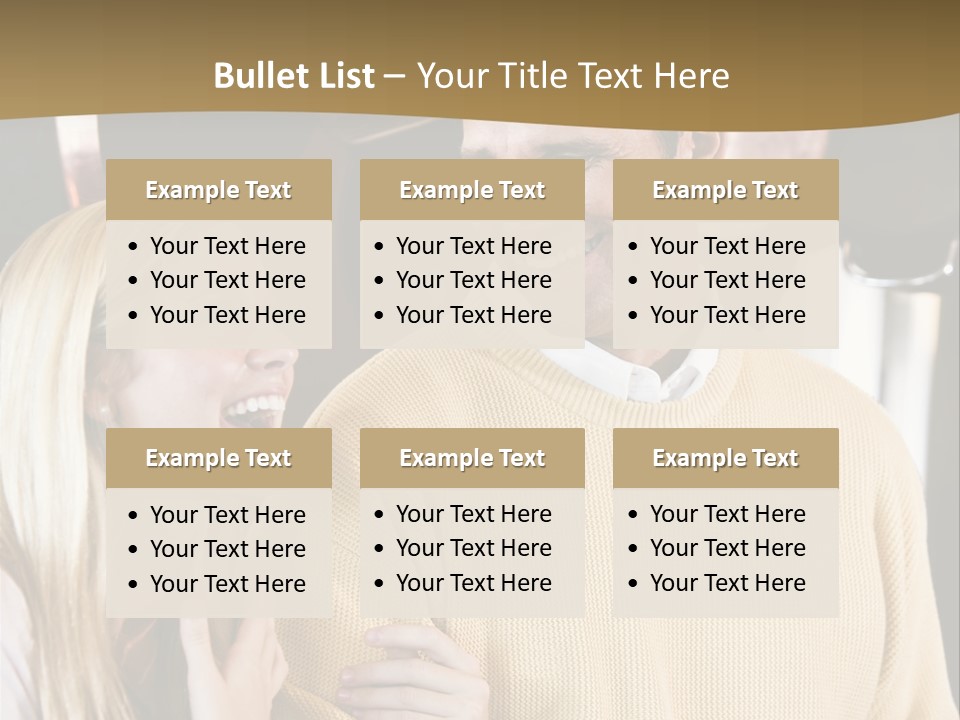 A Man And A Woman Talking In A Kitchen PowerPoint Template