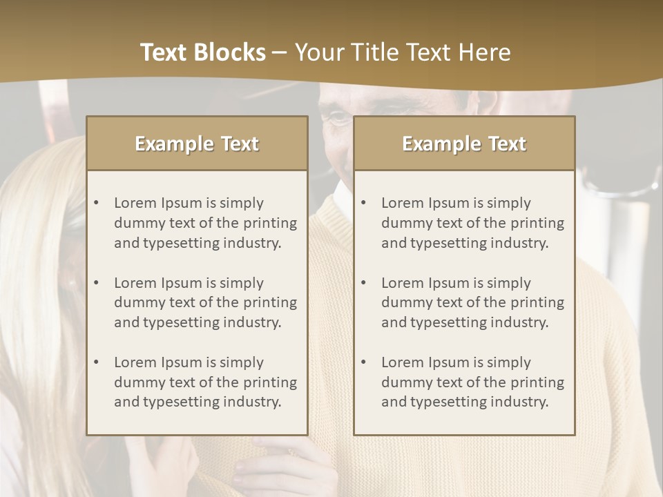 A Man And A Woman Talking In A Kitchen PowerPoint Template