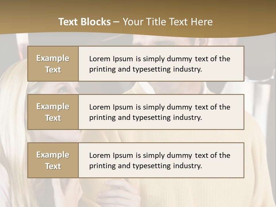 A Man And A Woman Talking In A Kitchen PowerPoint Template
