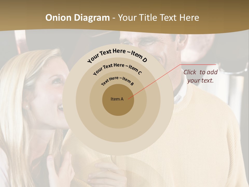 A Man And A Woman Talking In A Kitchen PowerPoint Template