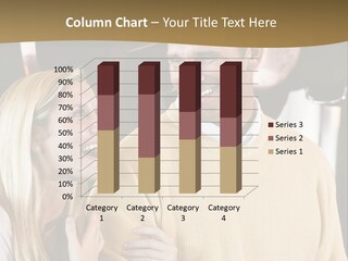 A Man And A Woman Talking In A Kitchen PowerPoint Template