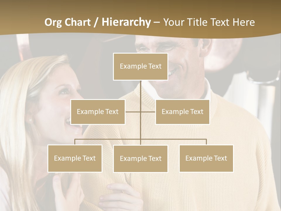 A Man And A Woman Talking In A Kitchen PowerPoint Template