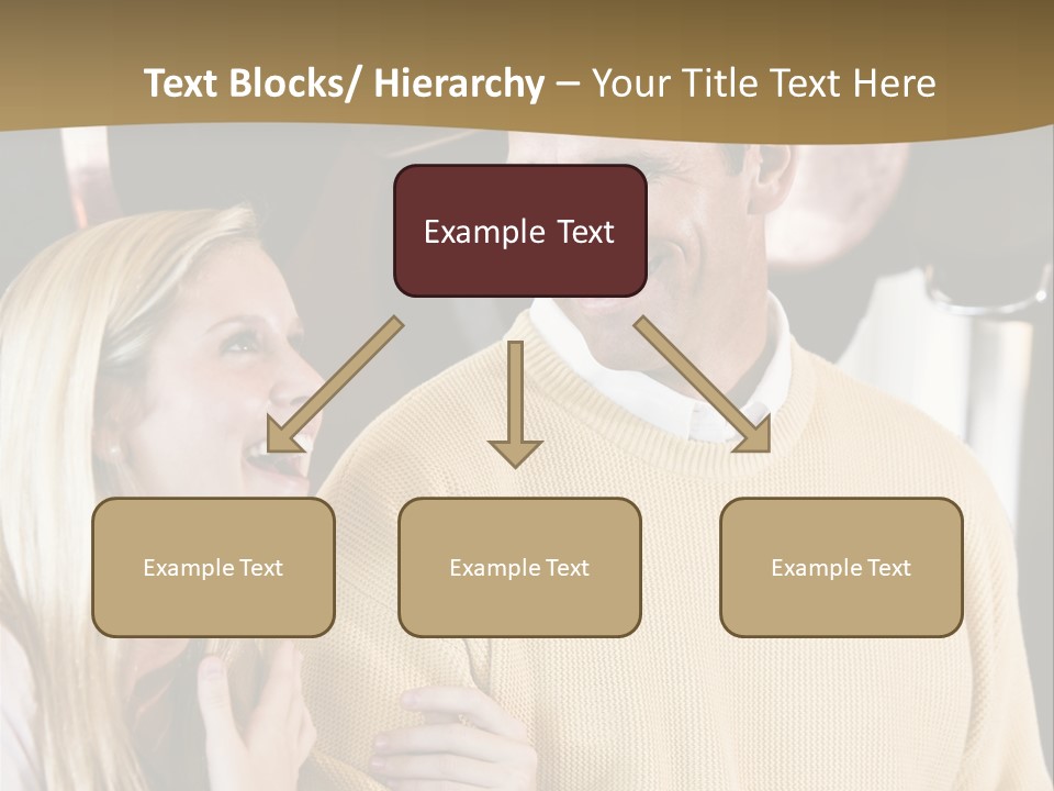 A Man And A Woman Talking In A Kitchen PowerPoint Template