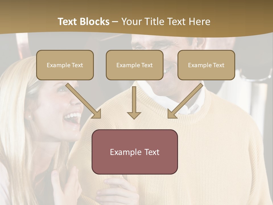 A Man And A Woman Talking In A Kitchen PowerPoint Template