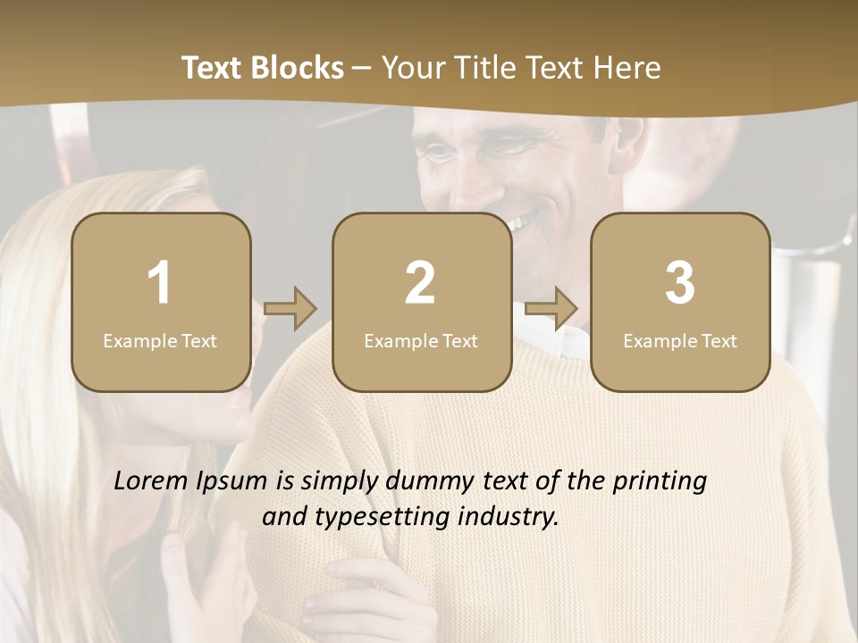A Man And A Woman Talking In A Kitchen PowerPoint Template
