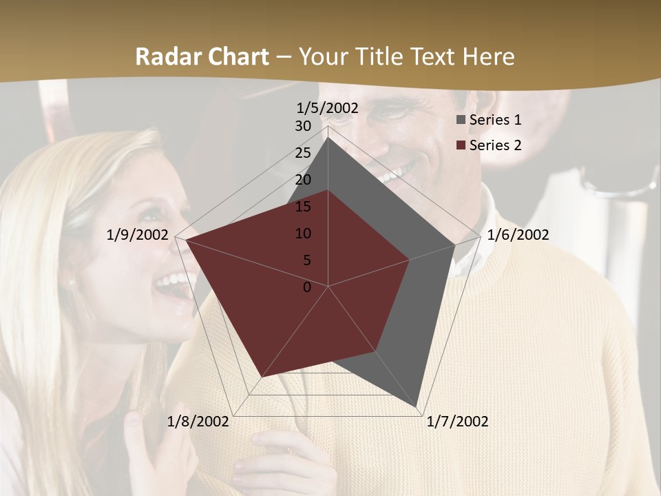 A Man And A Woman Talking In A Kitchen PowerPoint Template