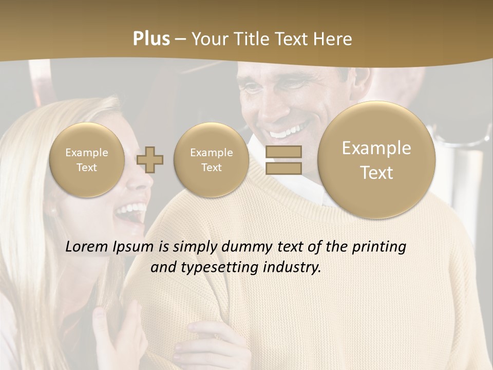A Man And A Woman Talking In A Kitchen PowerPoint Template