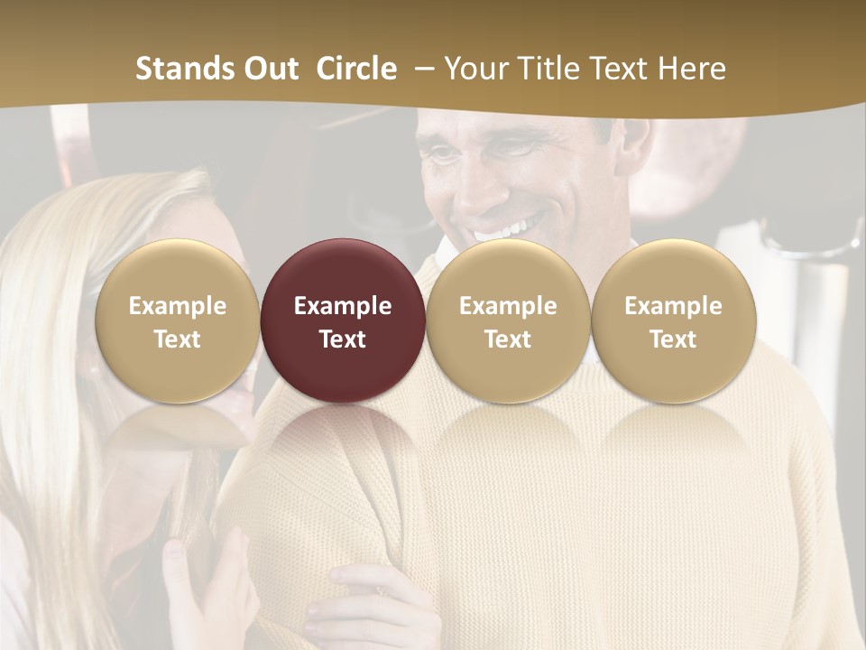 A Man And A Woman Talking In A Kitchen PowerPoint Template