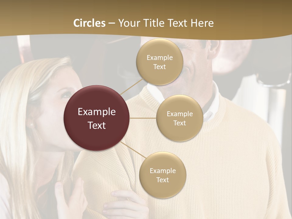 A Man And A Woman Talking In A Kitchen PowerPoint Template