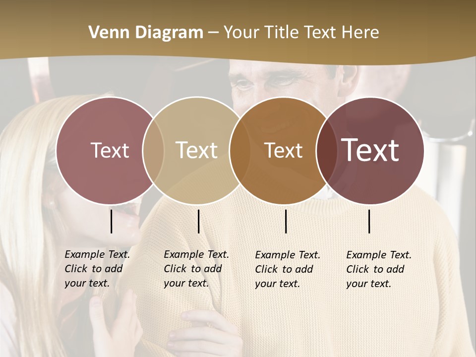 A Man And A Woman Talking In A Kitchen PowerPoint Template
