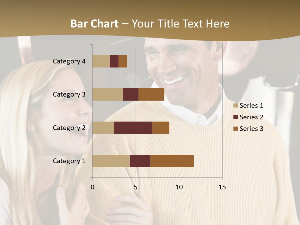 A Man And A Woman Talking In A Kitchen PowerPoint Template