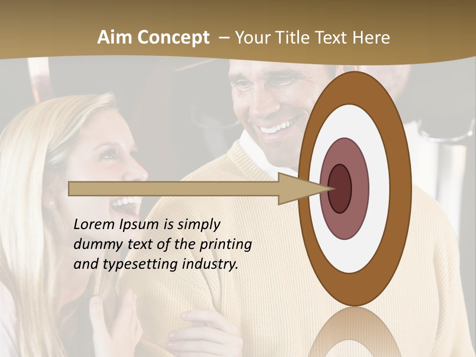 A Man And A Woman Talking In A Kitchen PowerPoint Template
