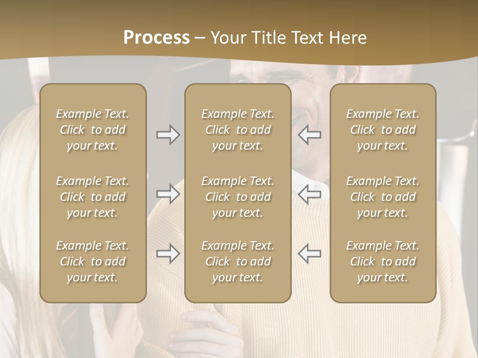 A Man And A Woman Talking In A Kitchen PowerPoint Template