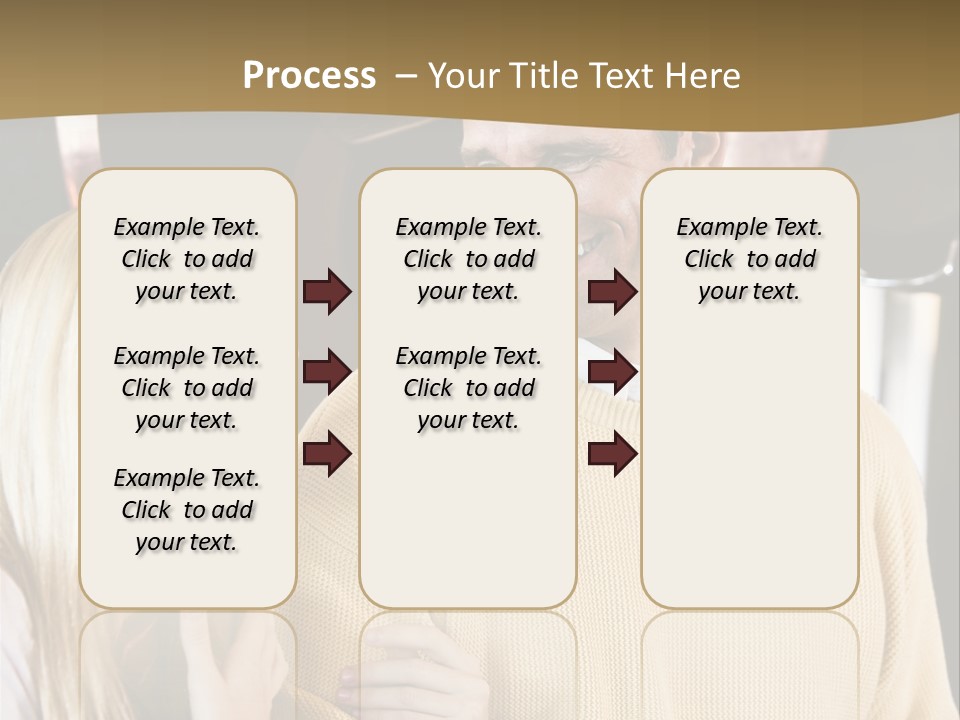 A Man And A Woman Talking In A Kitchen PowerPoint Template