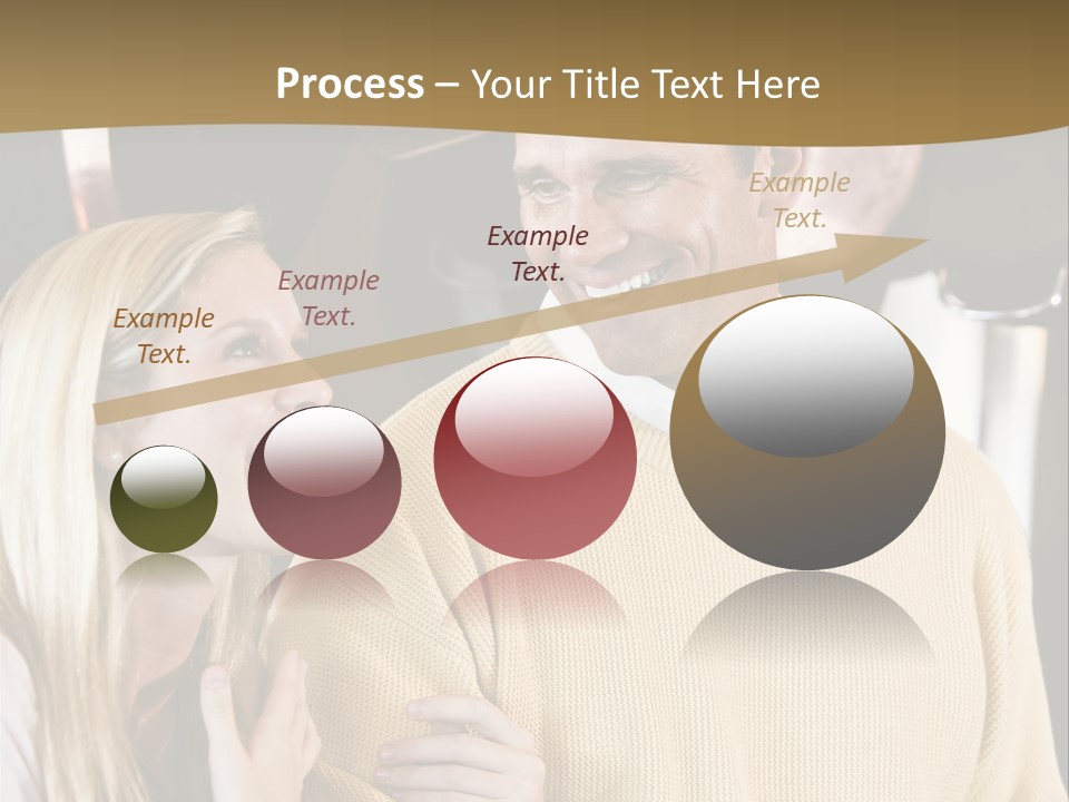 A Man And A Woman Talking In A Kitchen PowerPoint Template