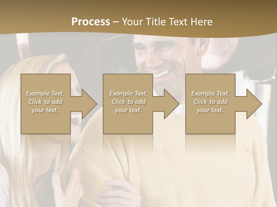 A Man And A Woman Talking In A Kitchen PowerPoint Template