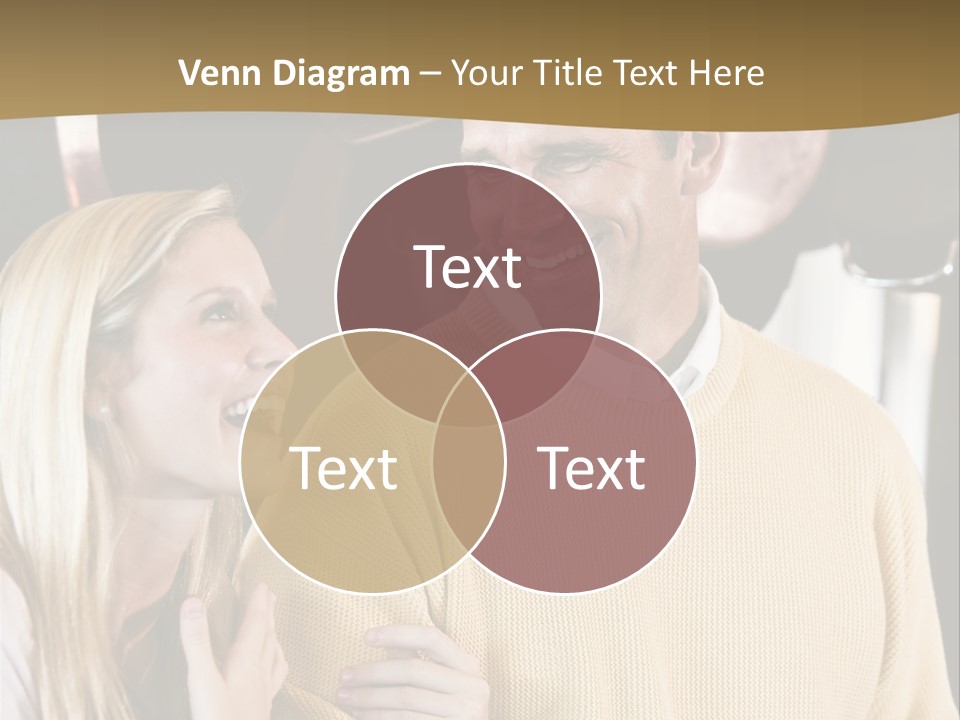 A Man And A Woman Talking In A Kitchen PowerPoint Template