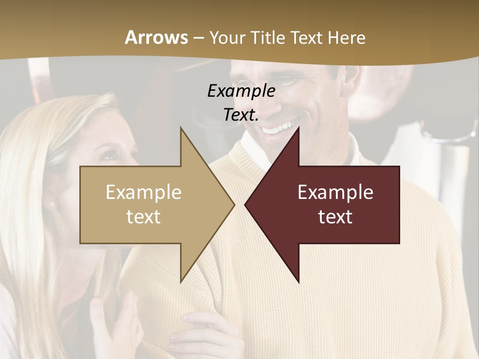 A Man And A Woman Talking In A Kitchen PowerPoint Template