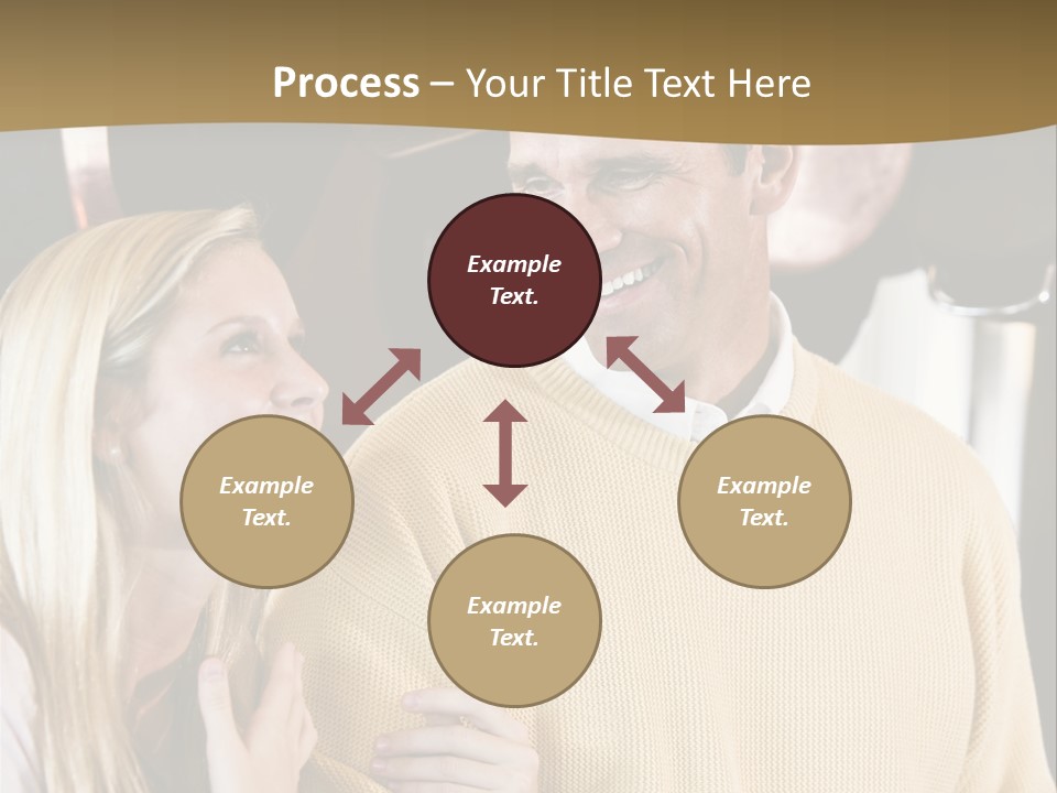 A Man And A Woman Talking In A Kitchen PowerPoint Template