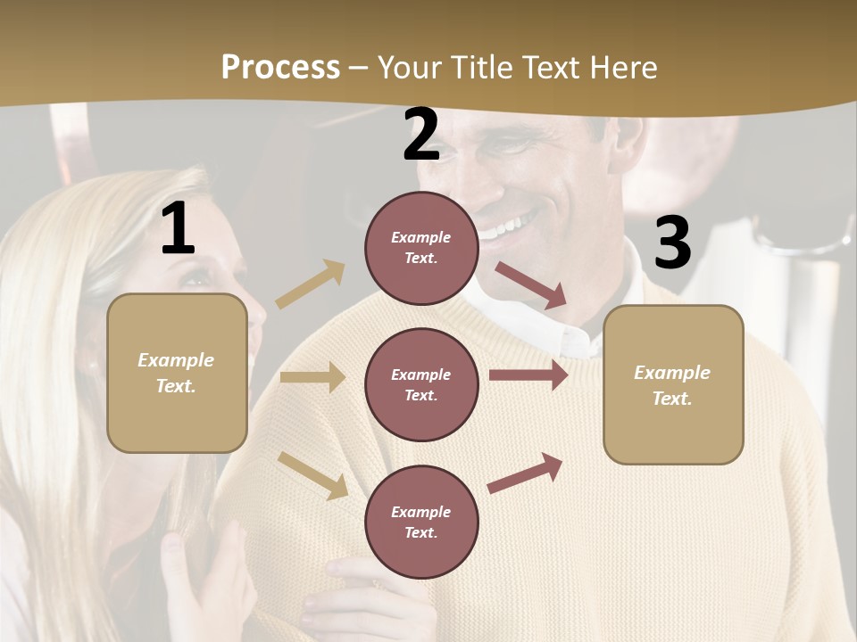 A Man And A Woman Talking In A Kitchen PowerPoint Template