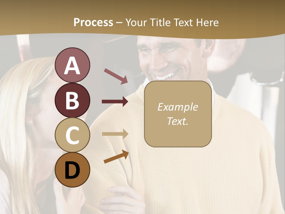 A Man And A Woman Talking In A Kitchen PowerPoint Template