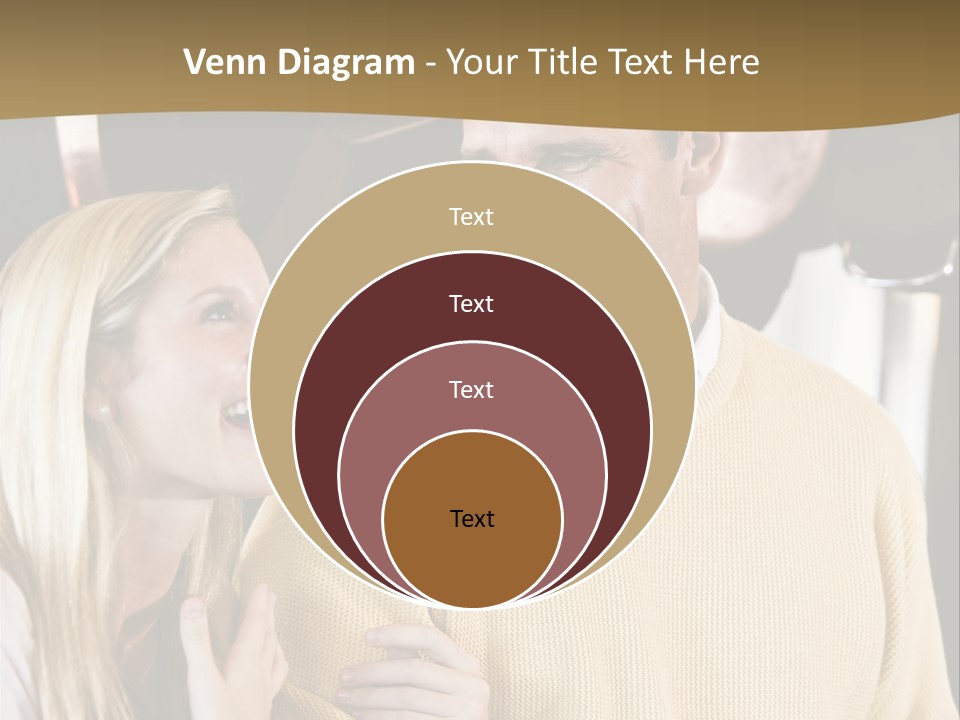 A Man And A Woman Talking In A Kitchen PowerPoint Template
