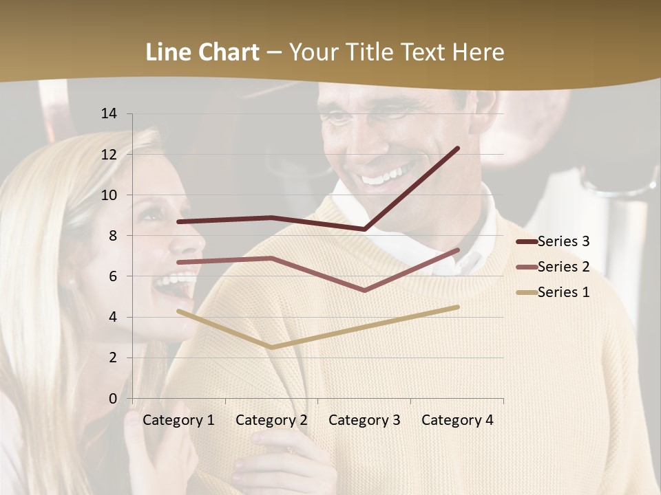 A Man And A Woman Talking In A Kitchen PowerPoint Template
