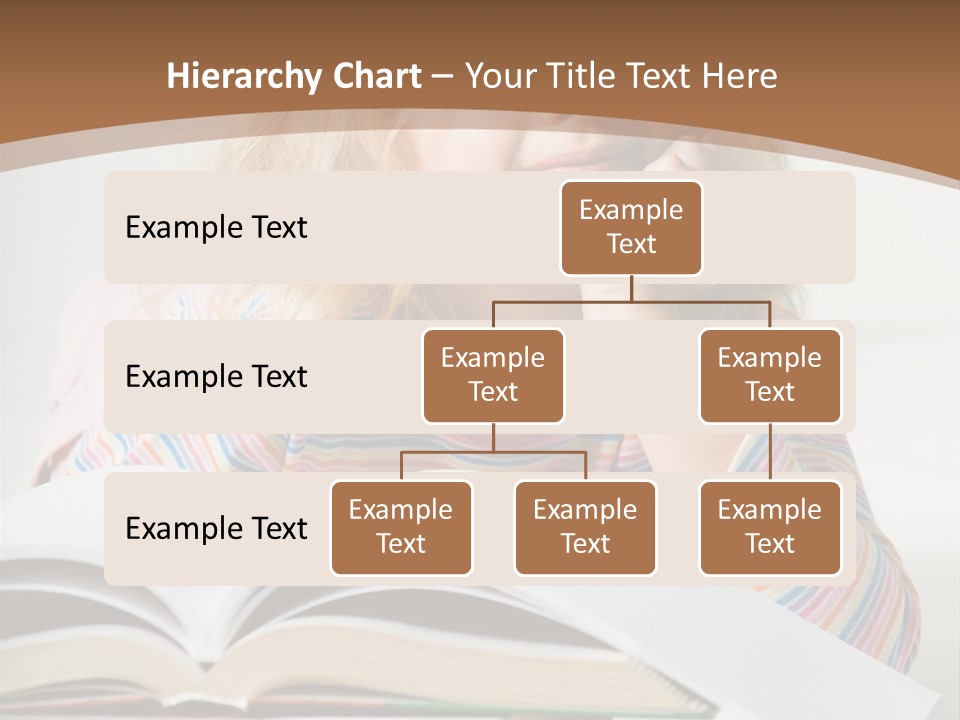 A Little Girl Is Reading A Book On A Table PowerPoint Template