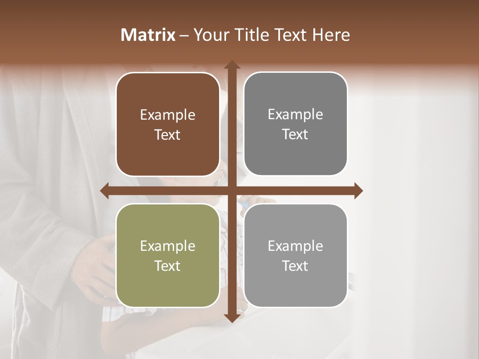 A Man Brushing His Teeth With A Young Boy PowerPoint Template