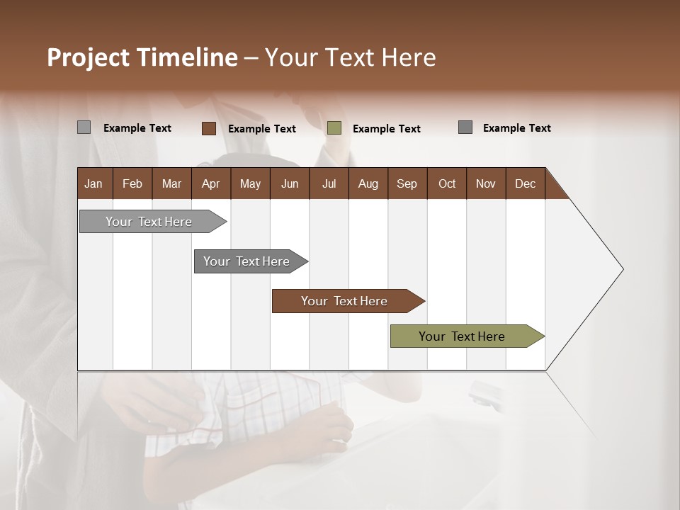 A Man Brushing His Teeth With A Young Boy PowerPoint Template