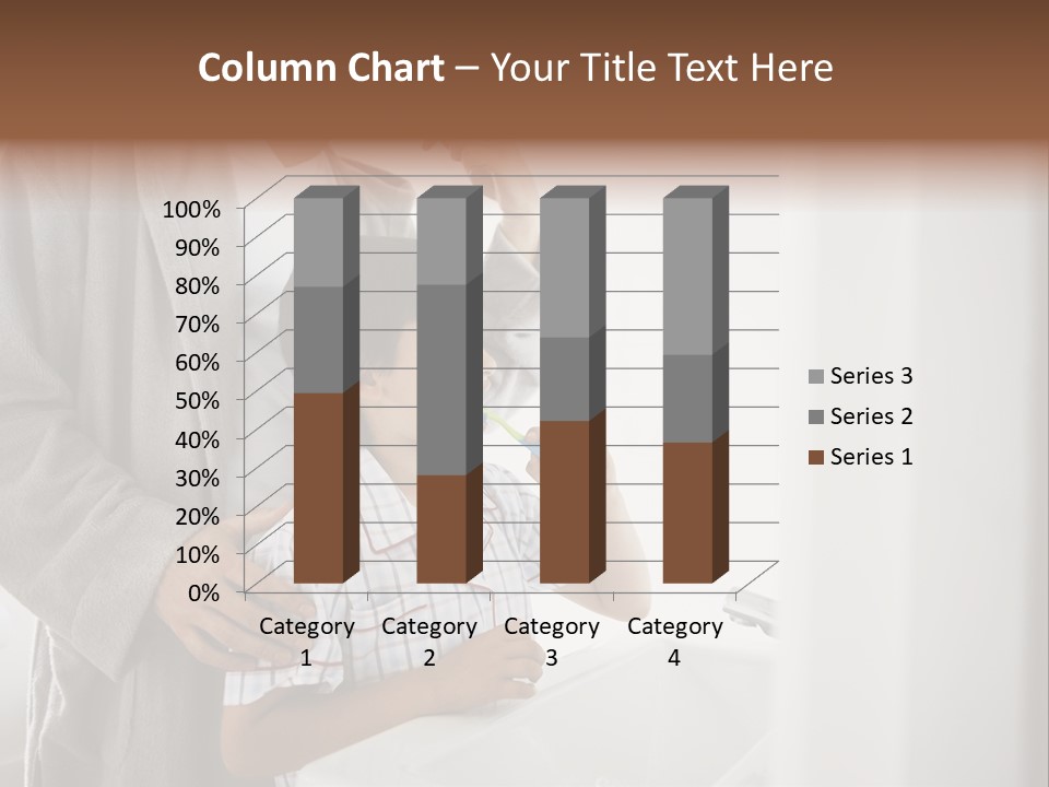A Man Brushing His Teeth With A Young Boy PowerPoint Template