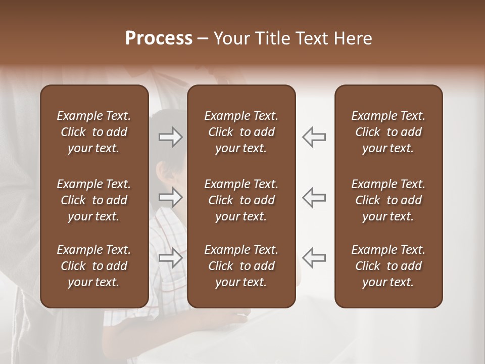 A Man Brushing His Teeth With A Young Boy PowerPoint Template