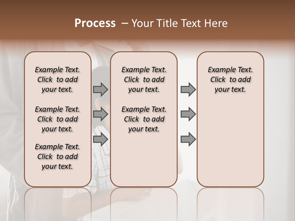 A Man Brushing His Teeth With A Young Boy PowerPoint Template