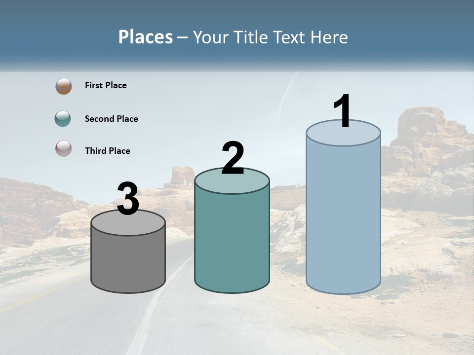 An Empty Road In The Middle Of A Desert PowerPoint Template