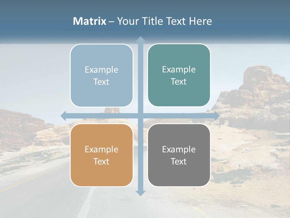 An Empty Road In The Middle Of A Desert PowerPoint Template