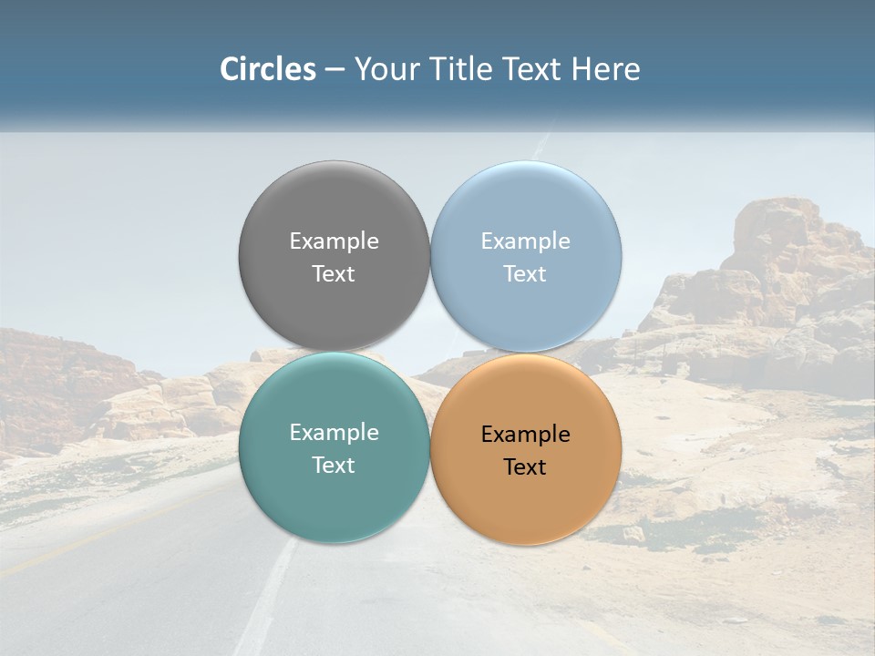 An Empty Road In The Middle Of A Desert PowerPoint Template