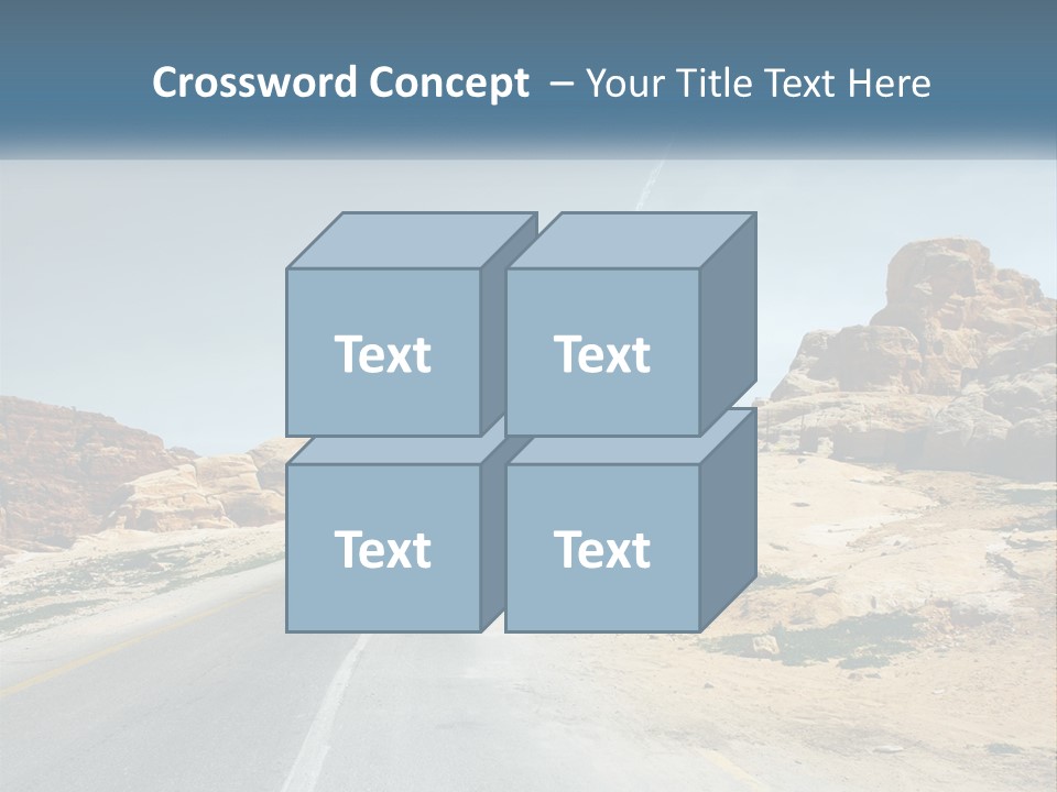 An Empty Road In The Middle Of A Desert PowerPoint Template