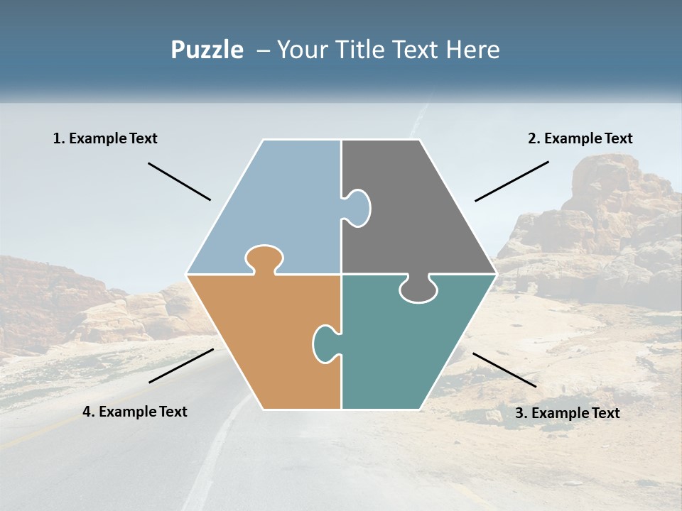 An Empty Road In The Middle Of A Desert PowerPoint Template