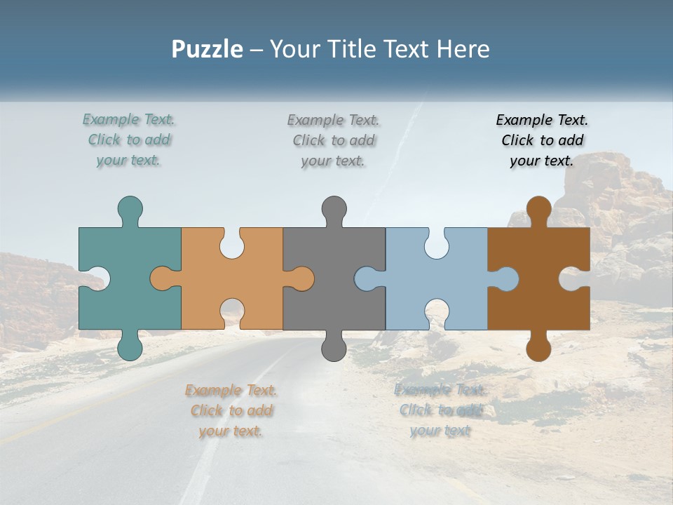 An Empty Road In The Middle Of A Desert PowerPoint Template