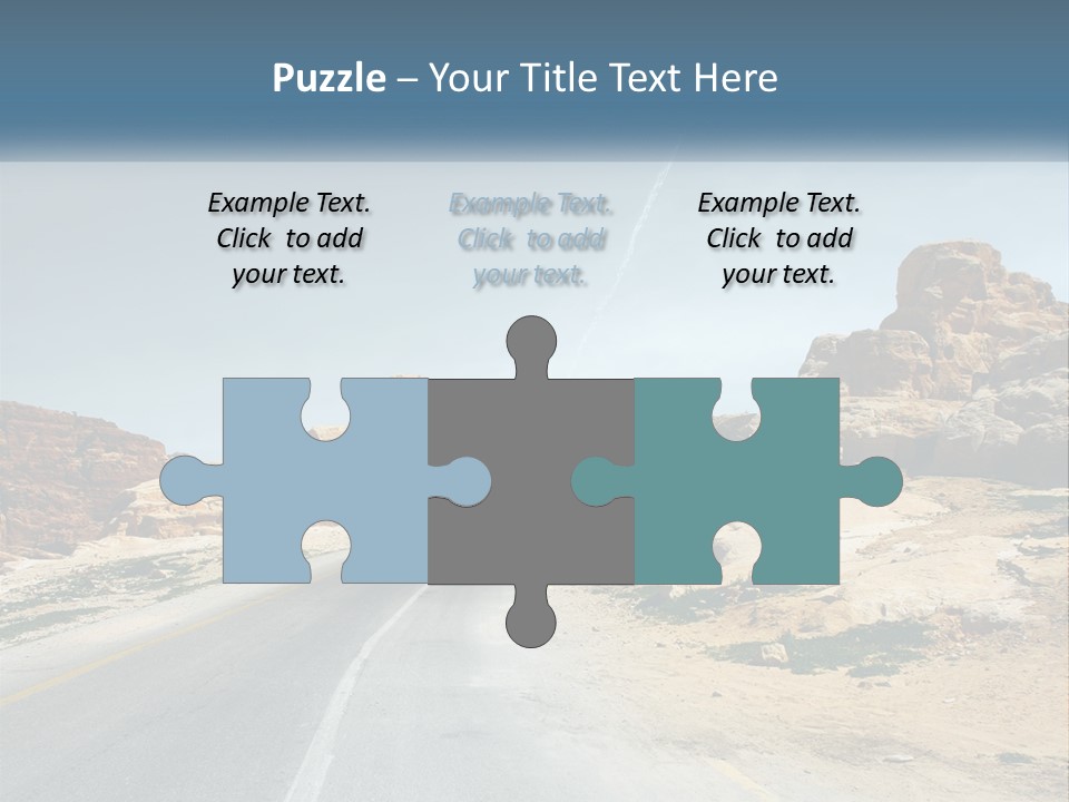 An Empty Road In The Middle Of A Desert PowerPoint Template