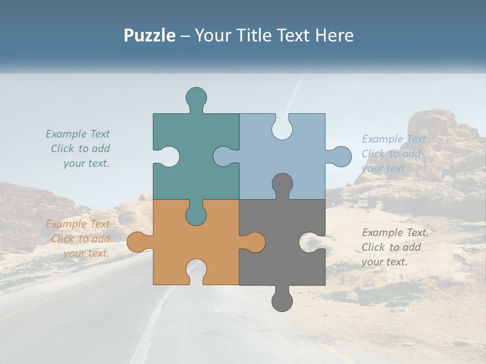 An Empty Road In The Middle Of A Desert PowerPoint Template