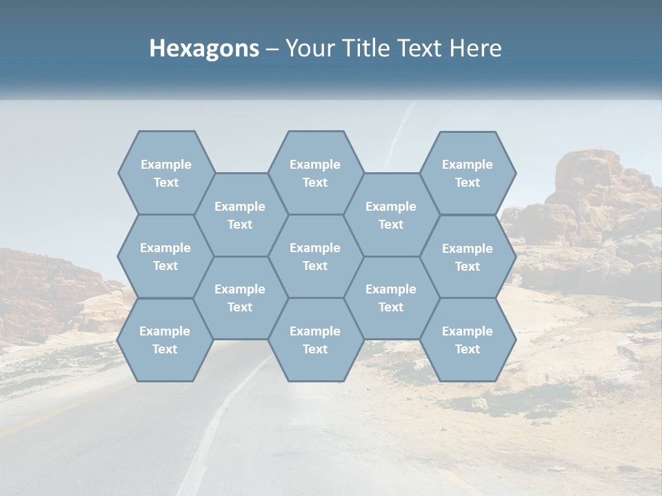 An Empty Road In The Middle Of A Desert PowerPoint Template