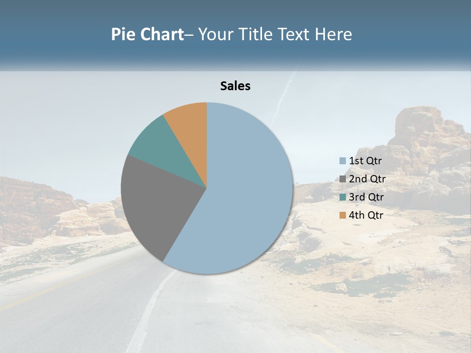 An Empty Road In The Middle Of A Desert PowerPoint Template