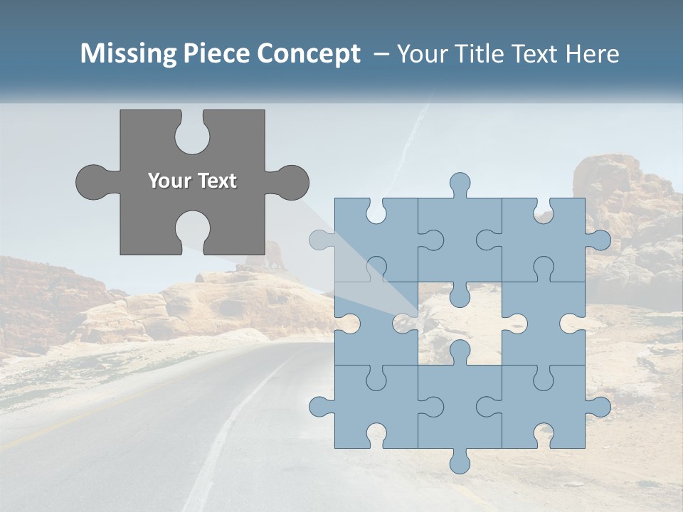 An Empty Road In The Middle Of A Desert PowerPoint Template
