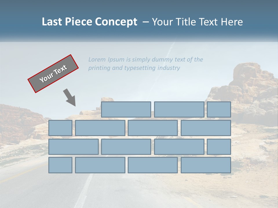 An Empty Road In The Middle Of A Desert PowerPoint Template