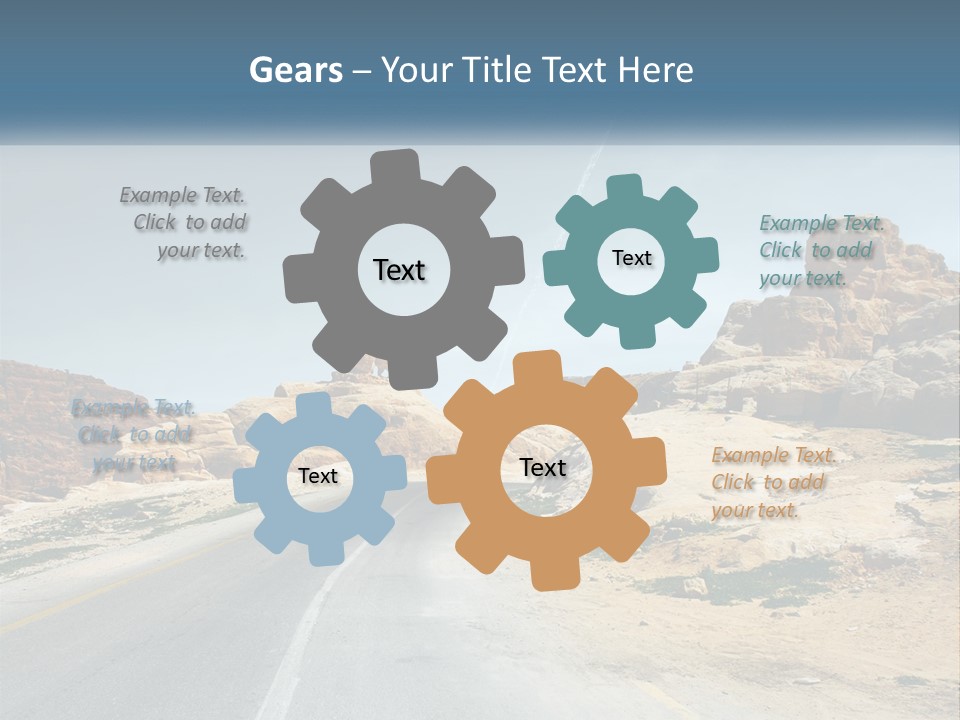 An Empty Road In The Middle Of A Desert PowerPoint Template