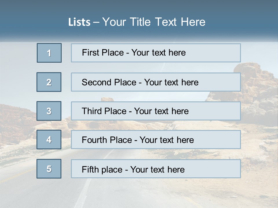 An Empty Road In The Middle Of A Desert PowerPoint Template